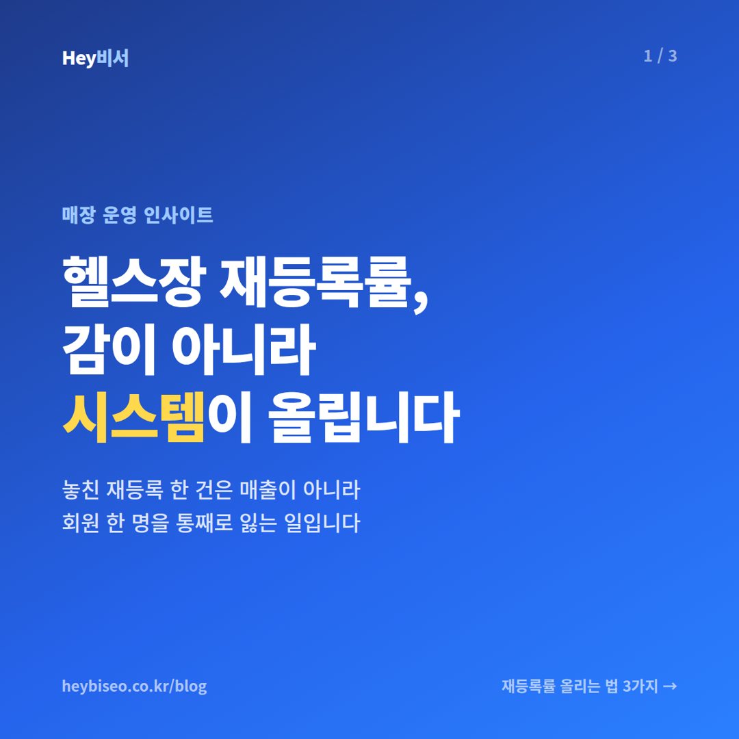 헬스장 재등록률 올리는 법, 만료 30일 전에 승부가 납니다